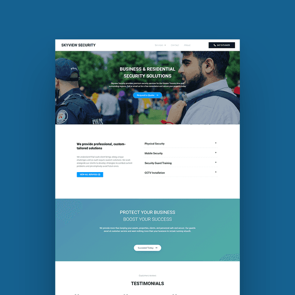 Skyview Security Website featured image